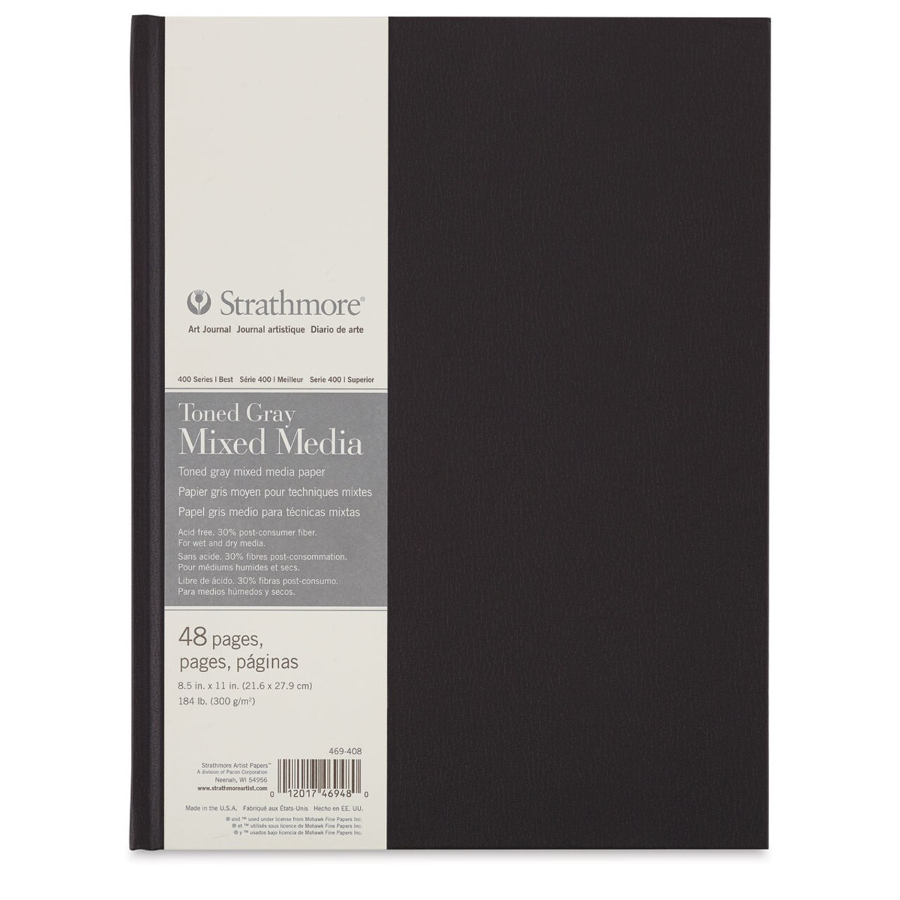 Strathmore 400 Series Hardbound Toned Mixed Media Artist Journal - Tan, 11" x 8-1/2", 48 pages
